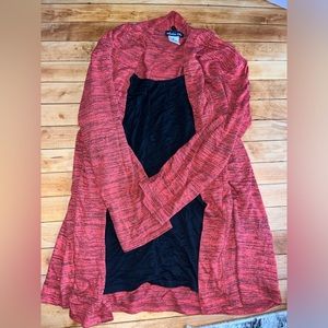 Cardigan with tank top attached